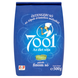 7001 Őstengeri Jódozott Párolt Finom Só Papírcsomagolásban 500g 7001 Őstengeri Jódozott Párolt Finom Só Papírcsomagolásban 500g