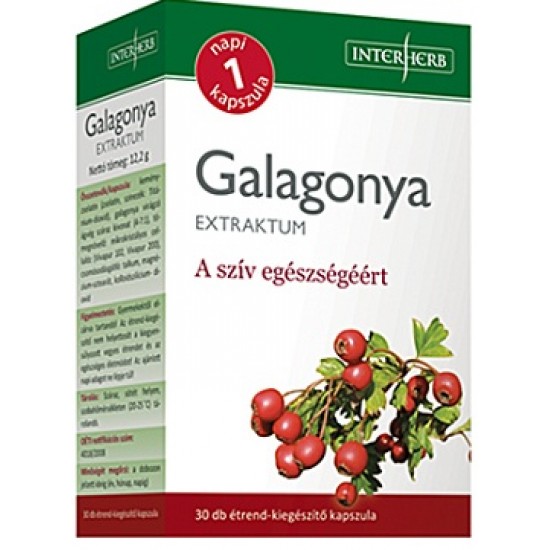 Interherb Napi 1 Galagonya Extraktum Kapszula 30db Interherb Napi 1 Galagonya Extraktum Kapszula 30db