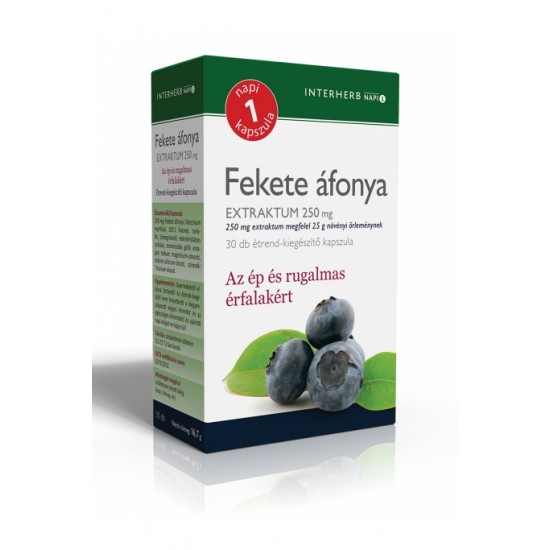 Interherb Napi 1 Fekete Áfonya Kapszula 30 Db 250mg