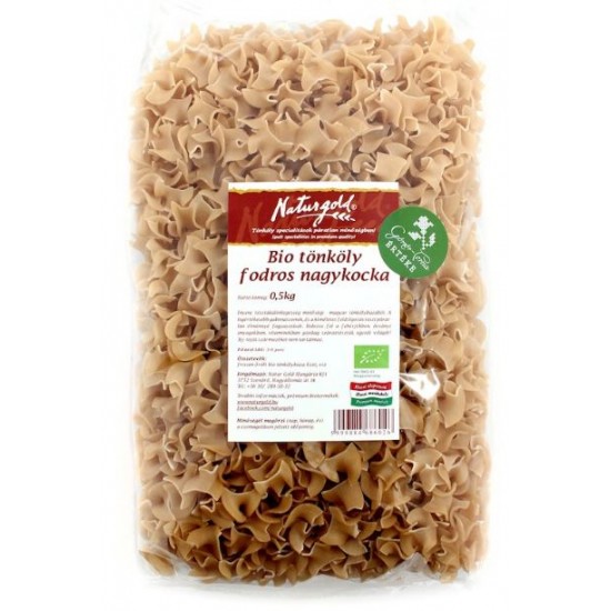Naturgold Bio Tönköly Fehér Tészta Fodros Nagykocka 500g
