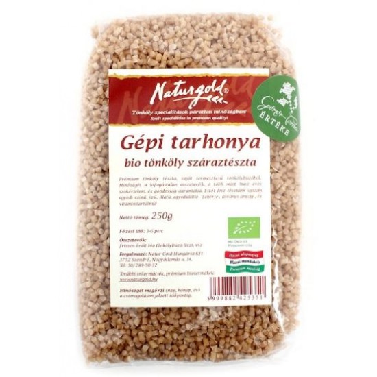 Naturgold Bio Tönköly Fehér Tészta Gépi Tarhonya 250g