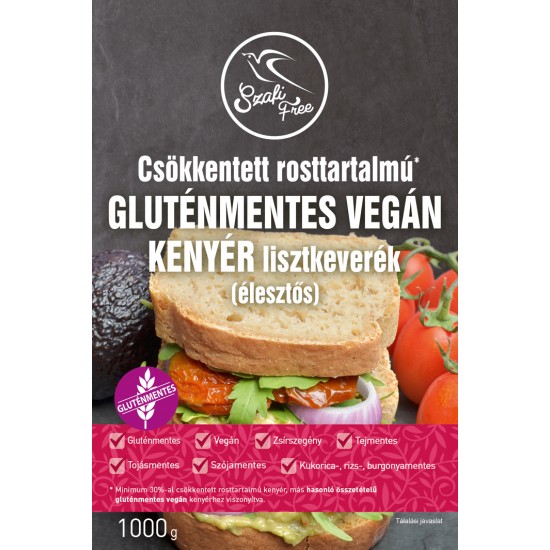 Szafi Free Gluténmentes Csökkentett Rosttartalmú Élesztős Kenyér Lisztkeverék 1Kg