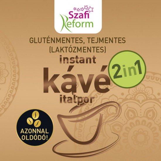 Szafi Reform Glutén- és Tejmentes Instant Kávé 2in1 Üveges 180g