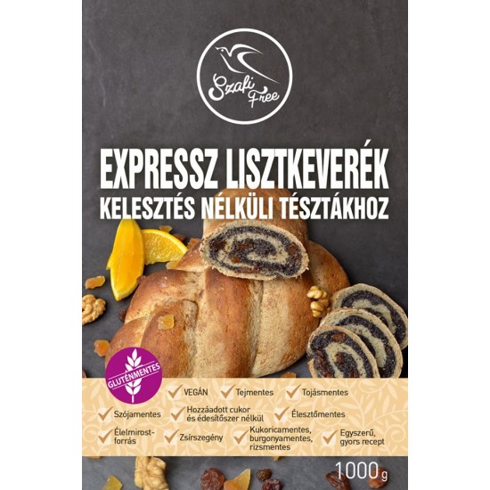 Szafi Free Gluténmentes Expressz Lisztkeverék Kelesztés Nélküli Tésztához 1000 G