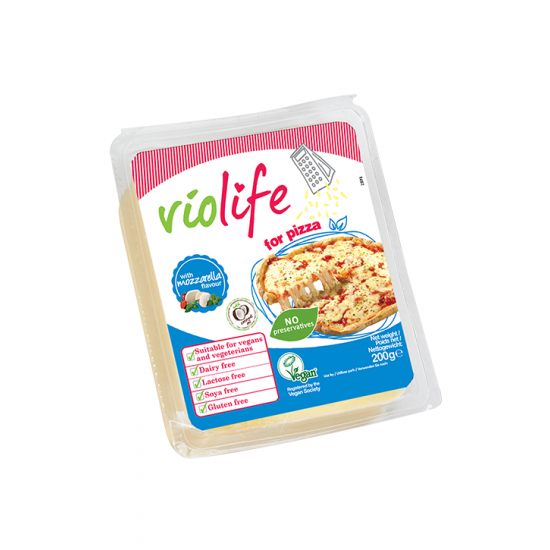 H Violife Növényi Sajt Pizzához Mozzarella Olvadós Egész 200 G