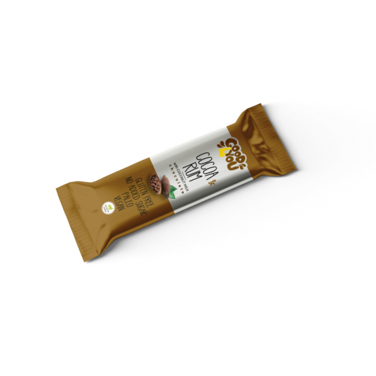 Good4you Glutén- És Cukormentes Paleo Vegán Kakaós-Rumos Szelet 25g