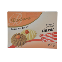 Barbara Gluténmentes Linzer Kakaós és Vaníliás Ízű 150g Barbara Gluténmentes Linzer Kakaós és Vaníliás Ízű 150g