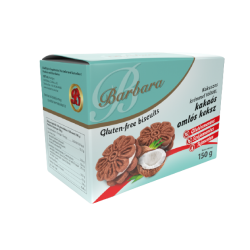 Barbara Gluténmentes Kókuszos Krémmel Töltött Kakaós Omlós Keksz 150g Barbara Gluténmentes Kókuszos Krémmel Töltött Kakaós Omlós Keksz 150g