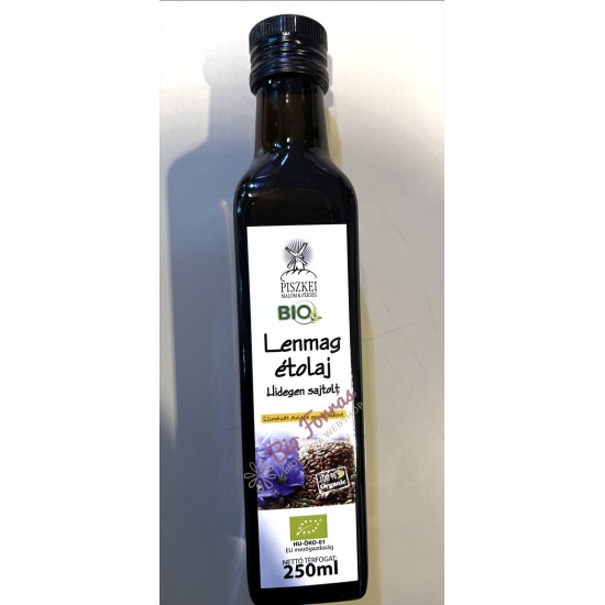 Piszkei Bio Hidegen Sajtolt Lenmag Étolaj 250ml