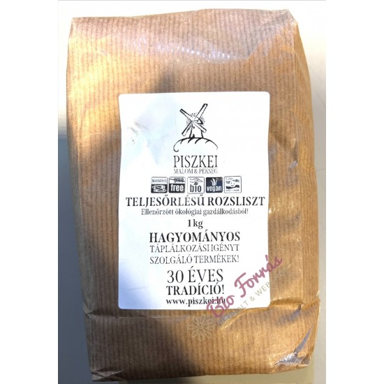 Piszkei Bio Teljesőrlésű Rozsliszt 1kg