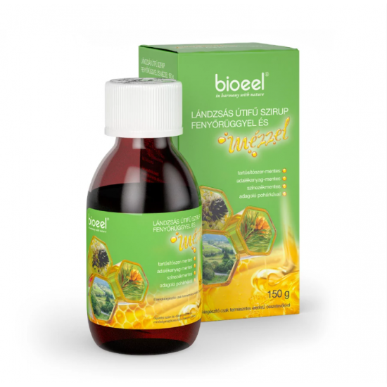 Bioeel Lándzsás Útifű Szirup Fenyőrüggyel és Mézzel 150g