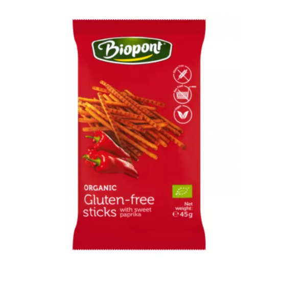 Biopont Bio Gluténmentes Sós Pálcika Paprikás 45g