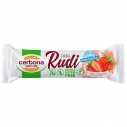 Cerbona Gluténmentes Vegán Rudi Zabbal Édesítőszerrel Epres 30g