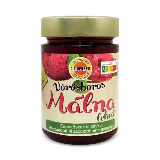 Dia-Wellness Csökkentett Ch Vörösboros Málna Lekvár Édesítőszerrel 380g
