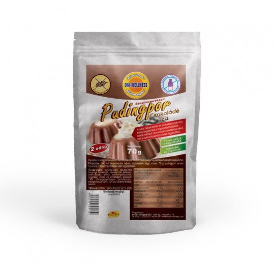 Dia-Wellness Hidegen Készíthető Glutén-Tej-Cukormentes Pudingpor Csokis 70g
