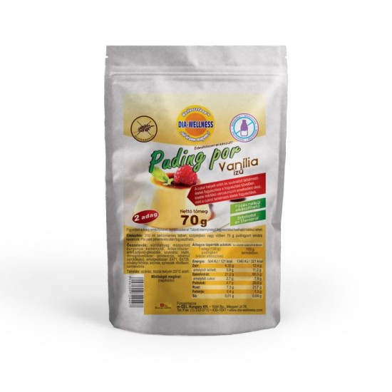 Dia-Wellness Hidegen Készíthető Glutén-Tej-Cukormentes Pudingpor Vanília 70g