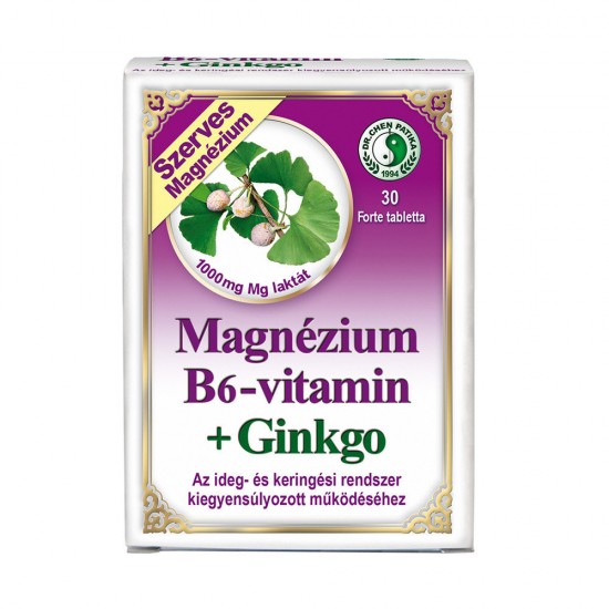 Dr.Chen Magnézium B6+Ginkgo Forte Tabletta 30db