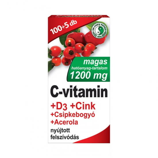 Dr.Chen C vitamin 1200mg + D3 + Zink + Csipkebogyó + Acerola 105 db