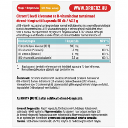 Dr.Herz Citromfű 500mg + B-Vitaminok Vegán Kapszula 60db