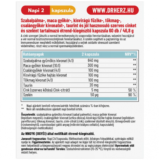 Dr. Herz Prostavit Pro Vegán Kapszula 60db