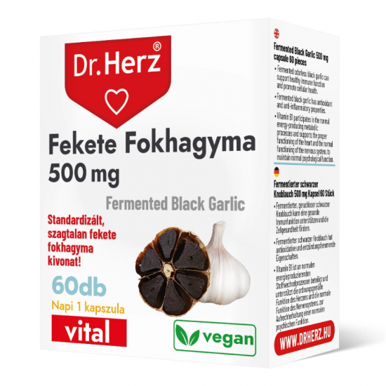 Dr.Herz Fekete Fokhagyma 500mg Kapszula 50db