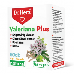 Dr.Herz Valeriana Plus Golgotavirág, Citromfű, Komló, B6 Kapszula 60db