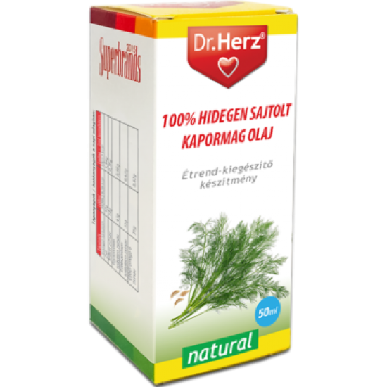 Dr.Herz 100% Hidegen Sajtolt Kapormag Olaj 50ml
