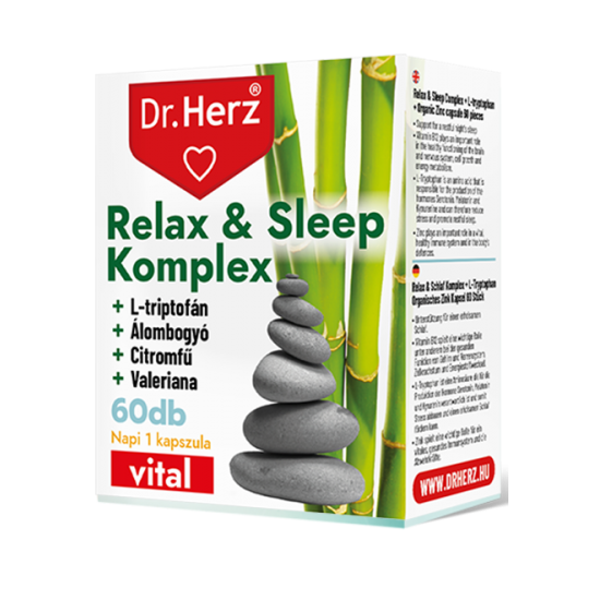 Dr.Herz Relax-Sleep Komplex Gyógynövény Kivonatokat Tartalmazó Kapszula 60db