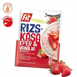 Fit Gluténmentes Rizskása Inulinnal Szárított Eperrel És Vaníliával 60g 