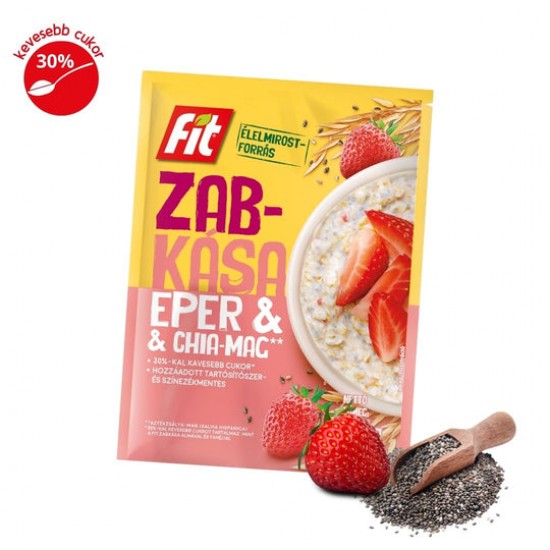 Fit Reggeli Zabkása Chia Maggal És Eperrel 65g
