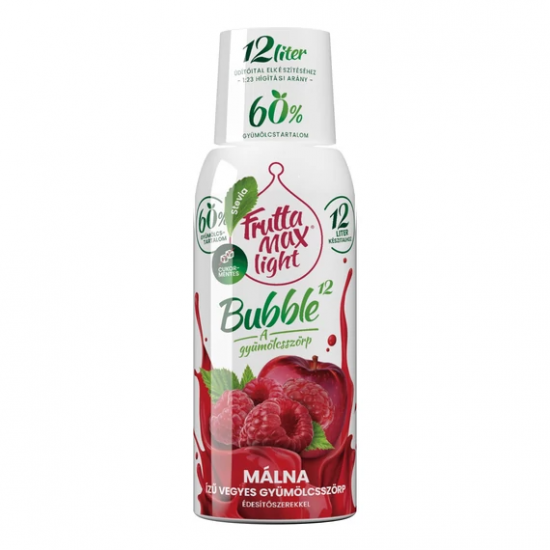 Frutta Max Light Bubble Málna Szörp Gyümölcstartalom 60% 500ml