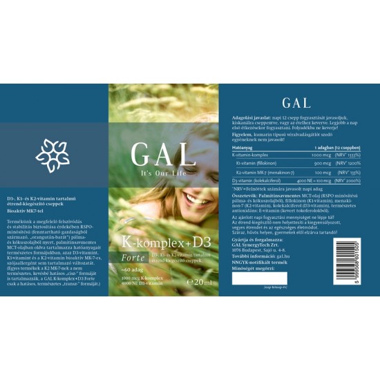 Gal K-Komplex + D3 Vitamin Csepp Forte 20ml