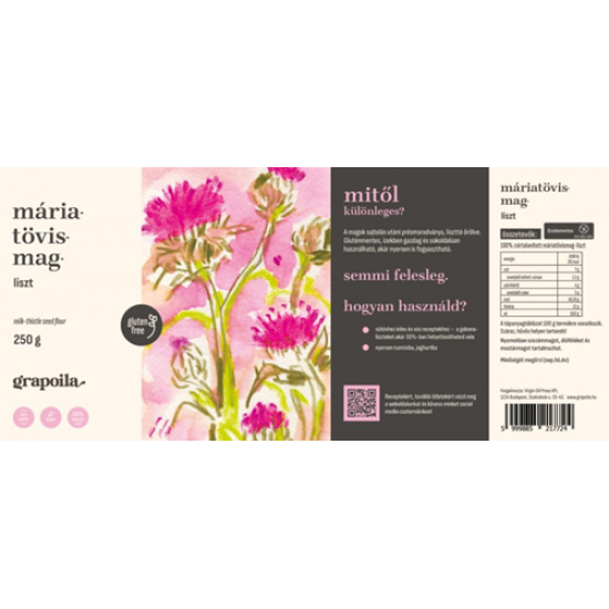 Grapoila Hidegen Ssajtolt Máriatövismag Liszt 250g
