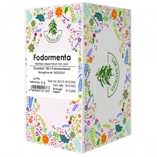 Gyógyfű Tea Fodormenta Filteres 20x1g