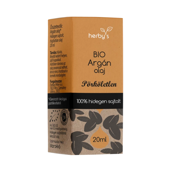 Herby's Bio Argán Olaj Pörköletlen 100% Hidegen Sajtolt 20ml