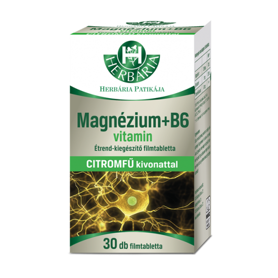 Herbária Magnézium + B6 + Citromfű Kivonat Tabletta 30db