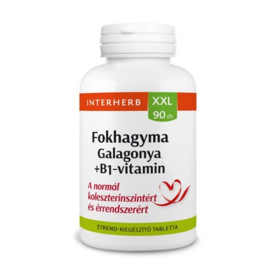 Interherb XXL Fokhagyma Galagonya +B1-vitamin 90db