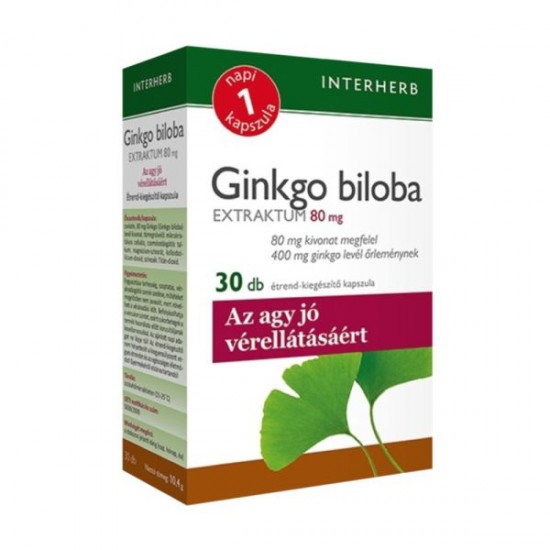 Interherb Napi 1 Ginkgo Biloba Extraktum 80mg 30db
