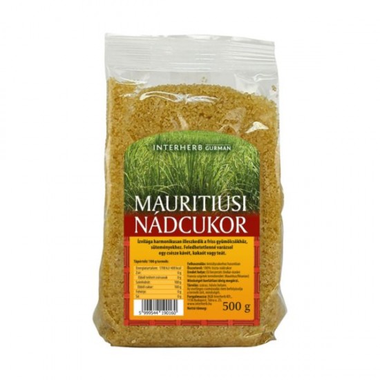 Interherb Gurman Nádcukor Mauritiusi Eredeti 500g