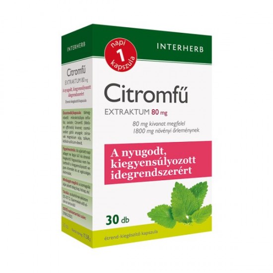 Interherb Napi 1 Citromfű 80mg Kapszula 30db