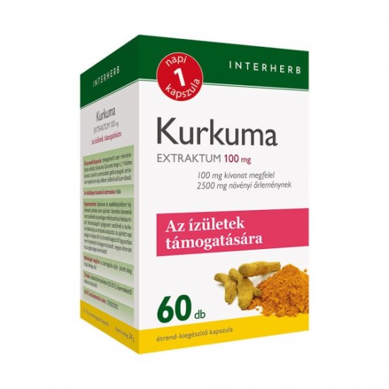 Interherb Napi 1 Kurkuma Extraktum 100mg Kapszula 60db