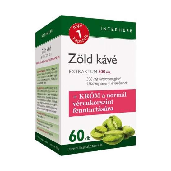Interherb Napi 1 Zöldkávé + Króm 300g Kapszula 60db