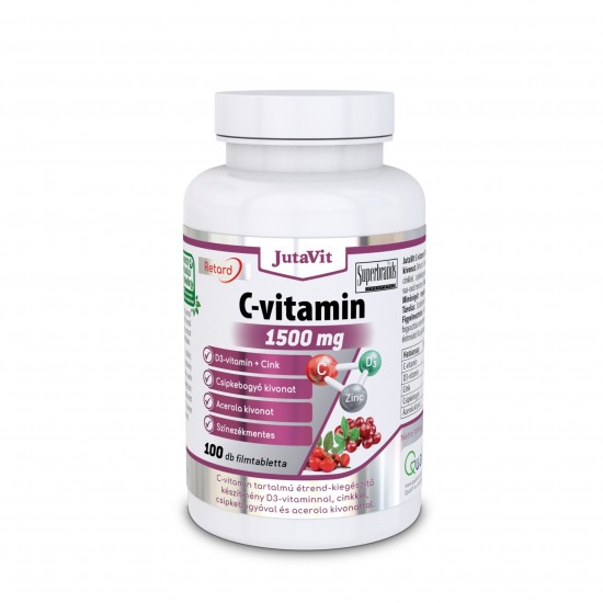 Jutavit C-vitamin 1500mg+Csipkebogyó+Acerola+D vitamin Tabletta 100db