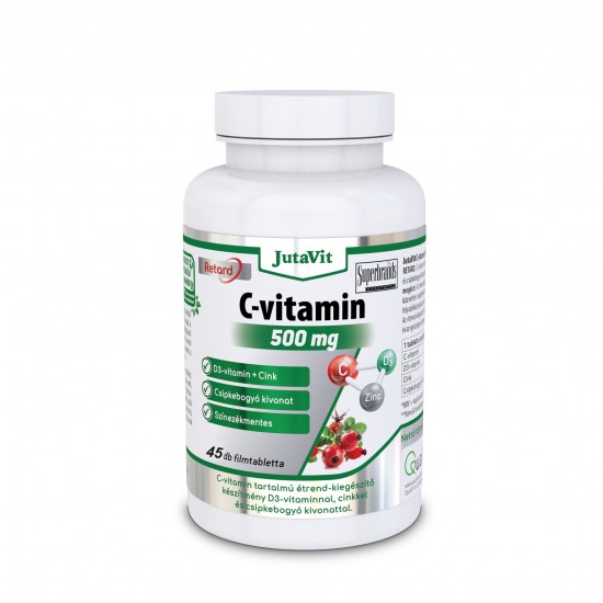 Jutavit C-Vitamin 500mg +D3+Csipkebogyó Kivonat Tabletta 45db