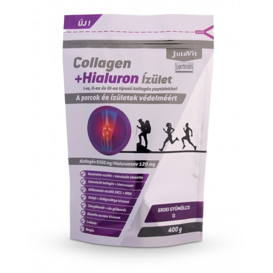 Jutavit Collagen+ Hialuron Porcok, Ízületek Védelméért Erdei Gyümölcs 400g