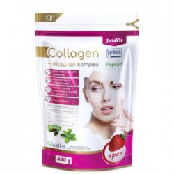 Jutavit Collagen (Kollagén) Marha + Hialuron Komplex Eper Ízű 400g