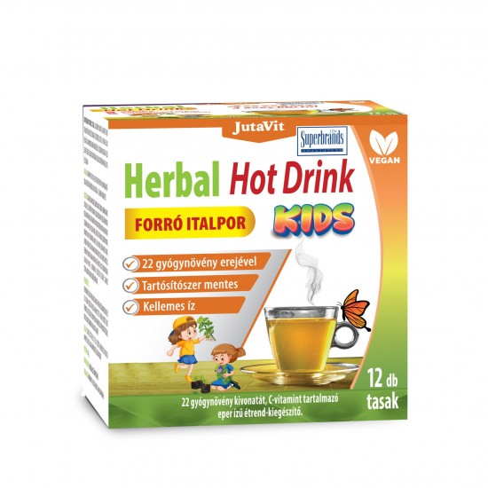 Jutavit Herbal Hot Drink Forró Italpor Kids 22 Gyógynövénnyel 12db Tasak