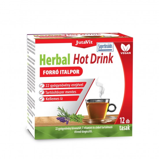 Jutavit Herbal Hot Drink Forró Italpor 22 Gyógynövénnyel 12db Tasak