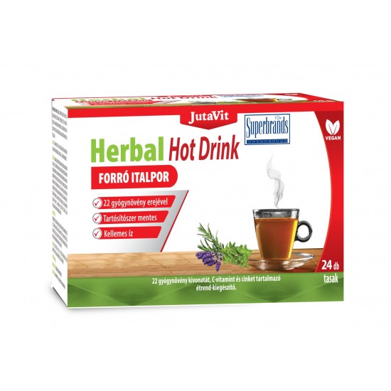 Jutavit Herbal Hot Drink Forró Italpor 22 Gyógynövénnyel 24db Tasak