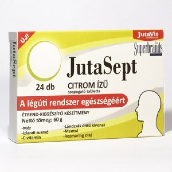 Jutavit Jutasept Szopogató Tabletta Citrom Ízű 24db